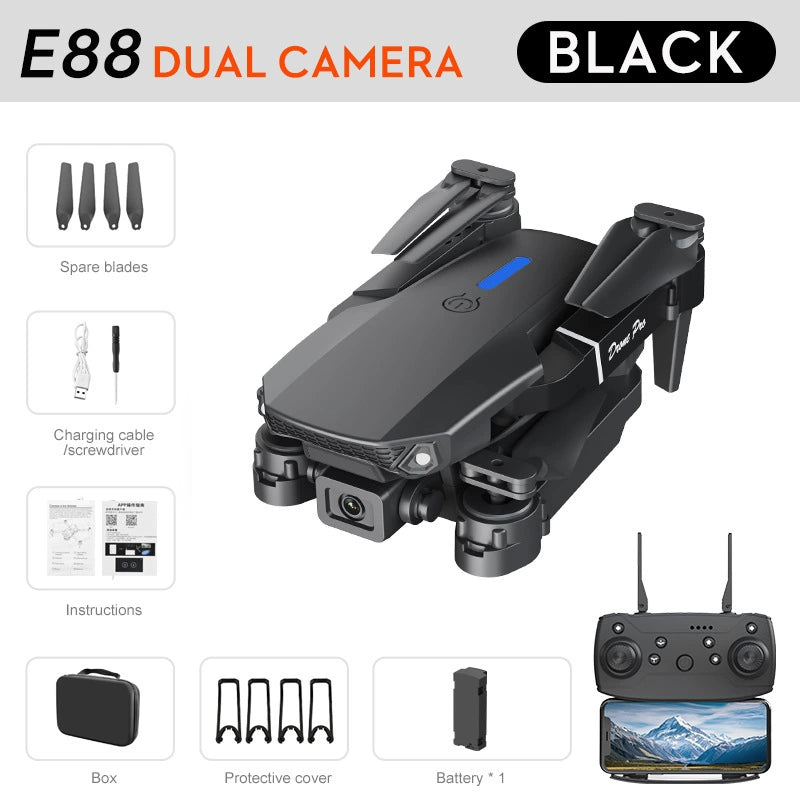 ✈️ Falcon View (4k-1080P-HD Drone with WIFI FPV, Altitude hold, Headless Mode & Visual Positioning)